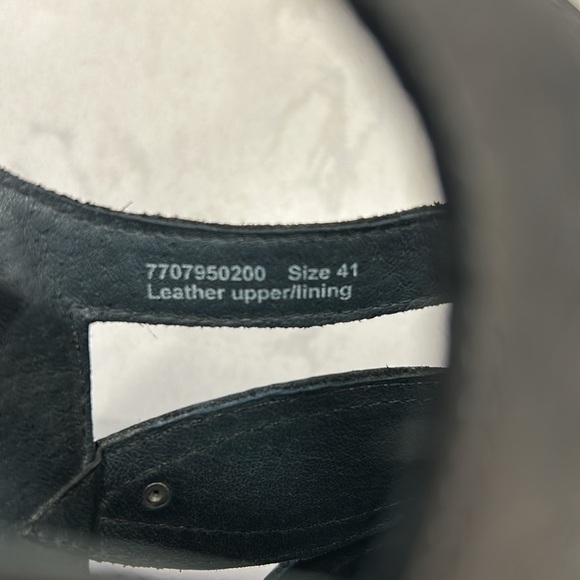 Dansko Nina Metallic Brown Leather Flower Sandals Heels Nailhead Detail Clog 41 - Picture 8 of 16